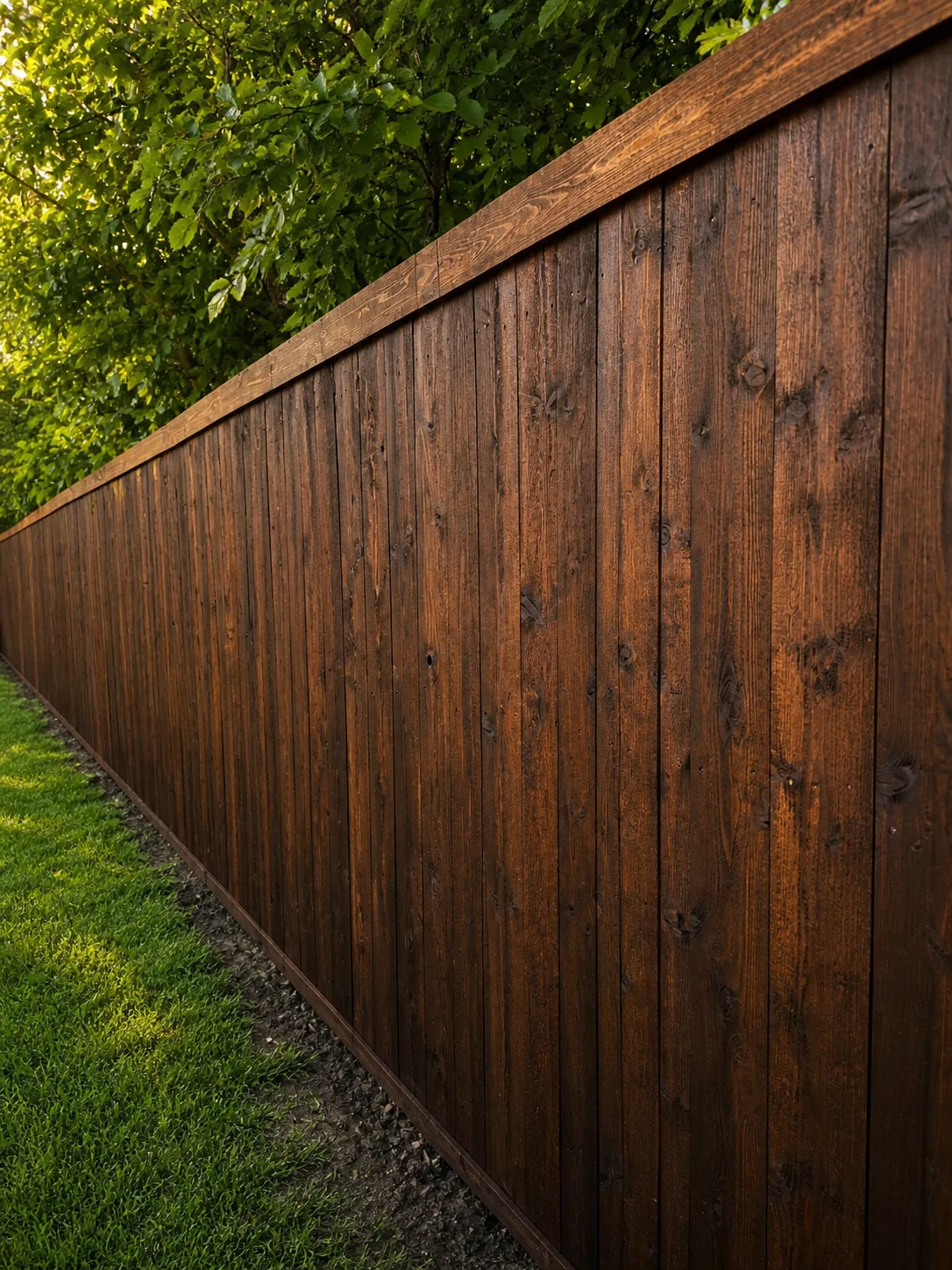 Cedar privacy fence — view 3